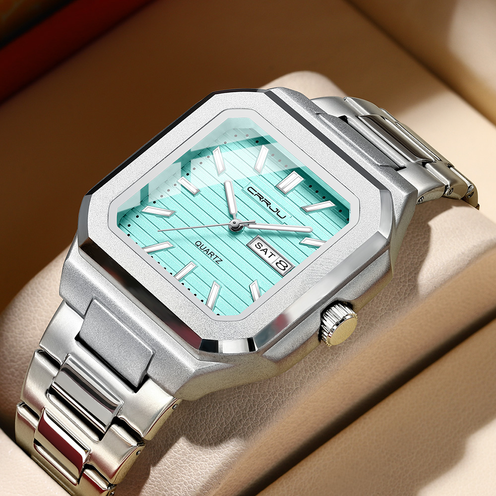 Smartwatch Square Watches For Men - Orologio da uomo CRRJU casual in