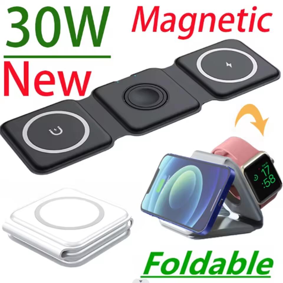 Smartwatch Apple Watch - Caricatore wireless magnetico portatile 3 in